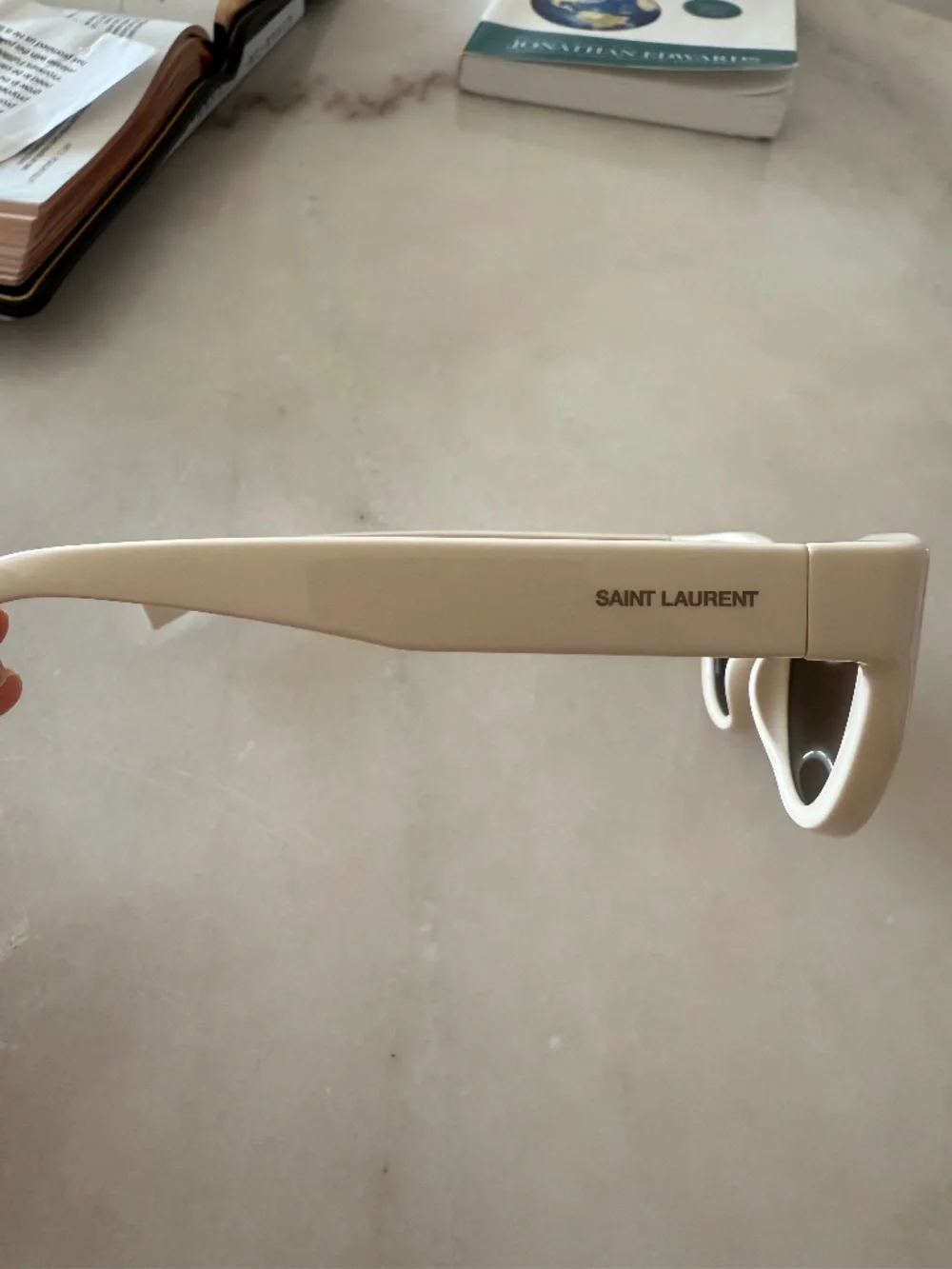 NEVER WORN - Saint Laurent Ivory Cat-Eye Sunglasses (With Case) - Picture 4 of 10